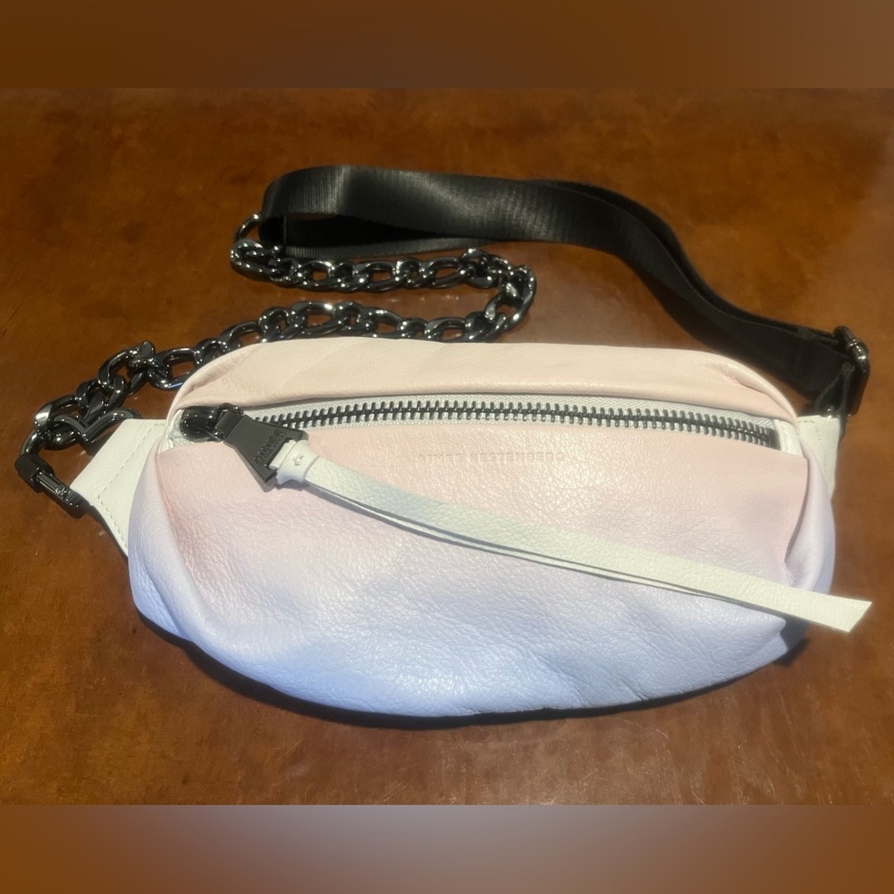 Aimee Kestenberg Milan Pebbled Leather Crossbody, Light Pink/Purple Tie Dye